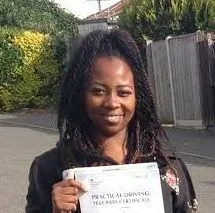 Shennice Frances, who reviewed our driving school after passing her test.