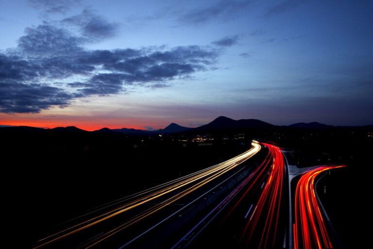 A night-time scene of motorists driving on the motorway. Soon, learner drivers will be joining them!