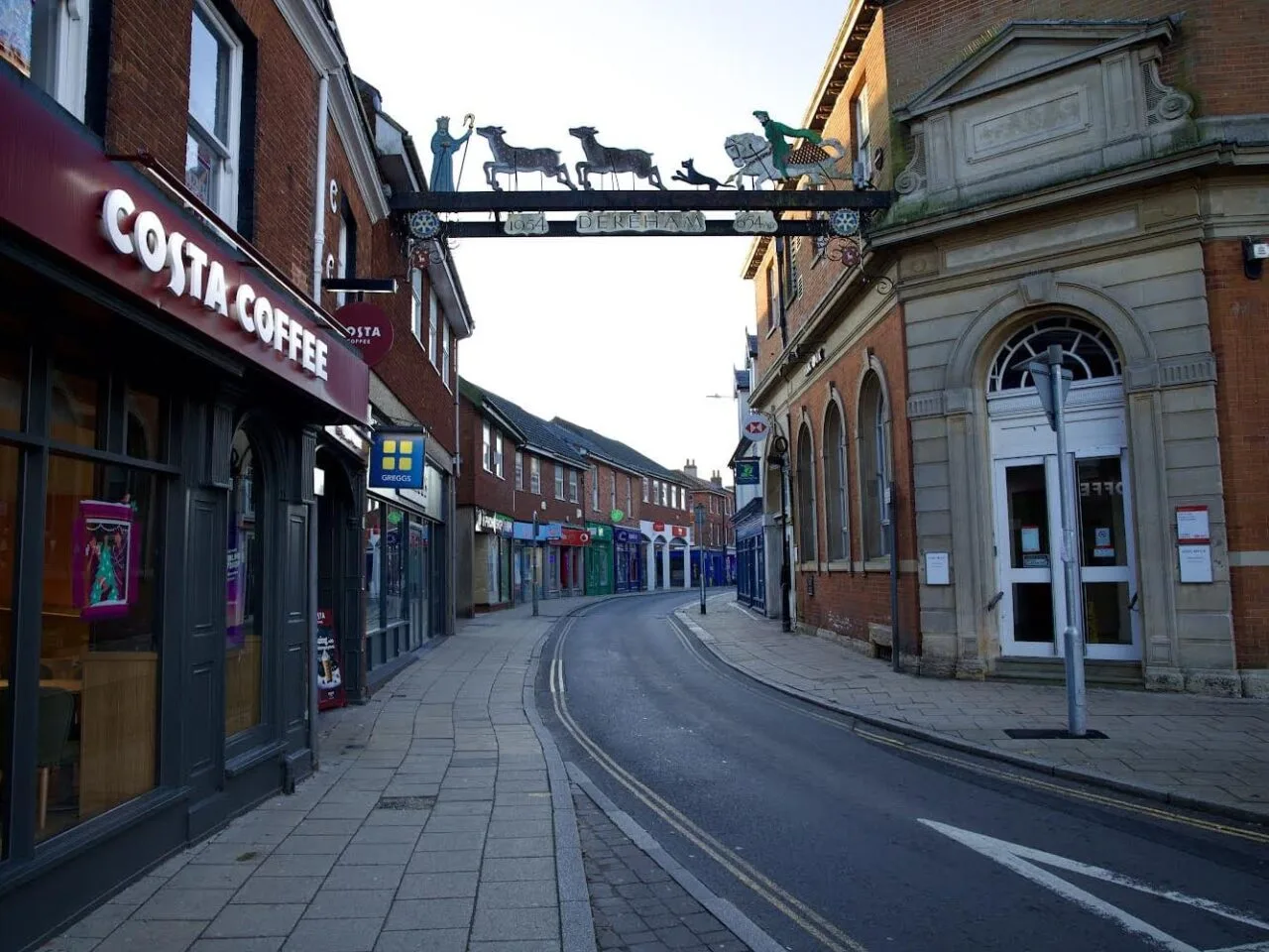 East Dereham Butter Market town sign.
